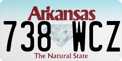 AR license plate 738WCZ