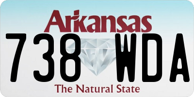 AR license plate 738WDA