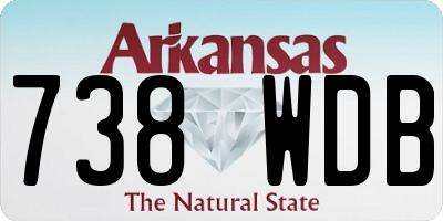 AR license plate 738WDB