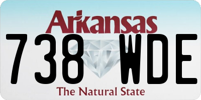 AR license plate 738WDE