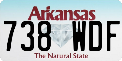 AR license plate 738WDF