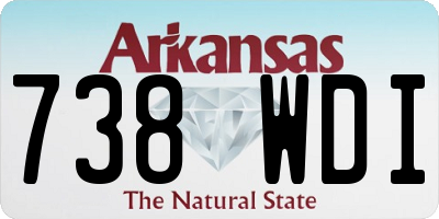 AR license plate 738WDI