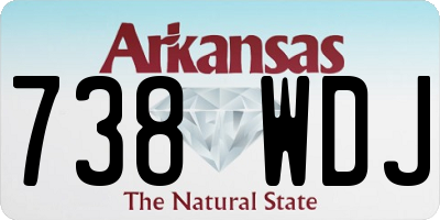AR license plate 738WDJ