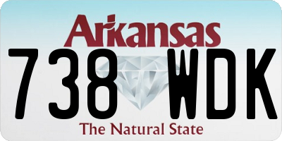 AR license plate 738WDK