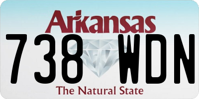 AR license plate 738WDN