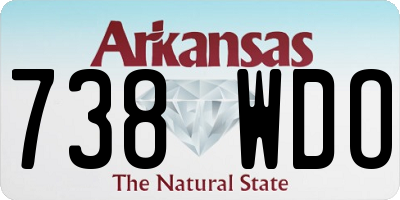AR license plate 738WDO