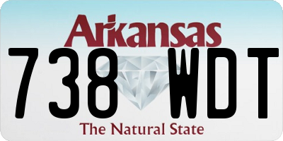 AR license plate 738WDT