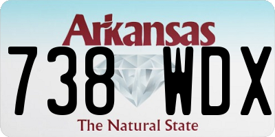 AR license plate 738WDX