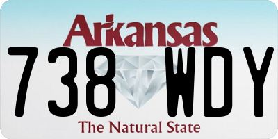 AR license plate 738WDY