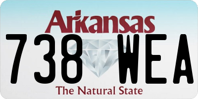 AR license plate 738WEA