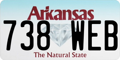 AR license plate 738WEB
