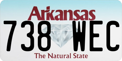 AR license plate 738WEC