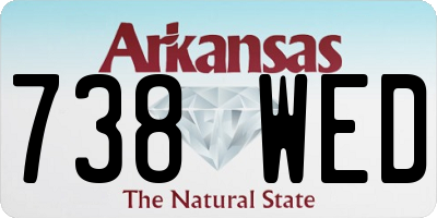 AR license plate 738WED