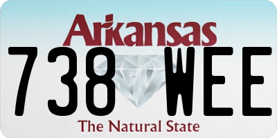 AR license plate 738WEE