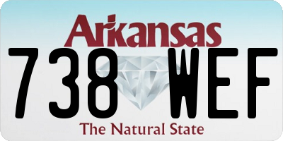AR license plate 738WEF