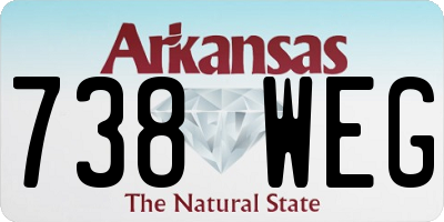 AR license plate 738WEG