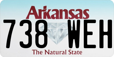 AR license plate 738WEH