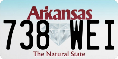 AR license plate 738WEI