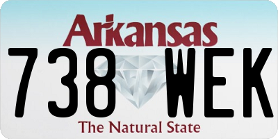 AR license plate 738WEK