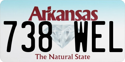 AR license plate 738WEL