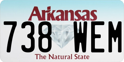 AR license plate 738WEM