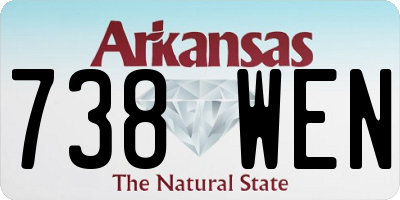 AR license plate 738WEN