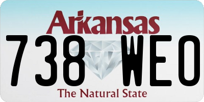 AR license plate 738WEO