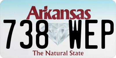 AR license plate 738WEP