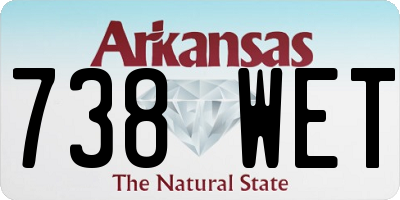 AR license plate 738WET