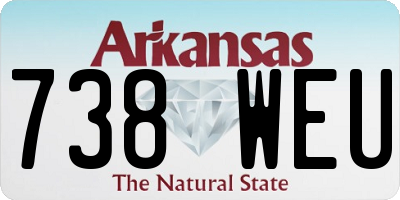 AR license plate 738WEU