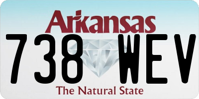 AR license plate 738WEV