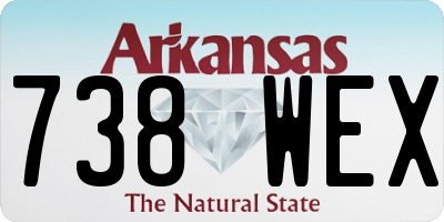 AR license plate 738WEX
