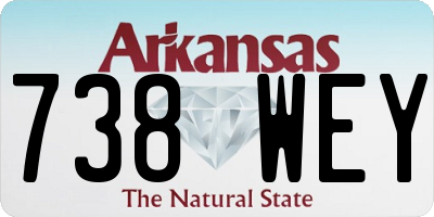 AR license plate 738WEY