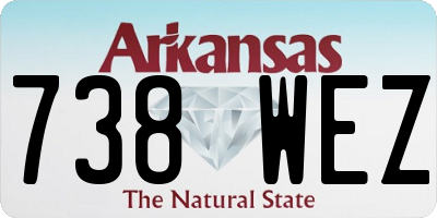 AR license plate 738WEZ