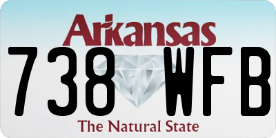 AR license plate 738WFB