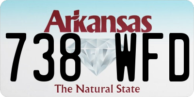 AR license plate 738WFD