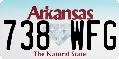 AR license plate 738WFG