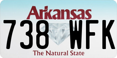 AR license plate 738WFK