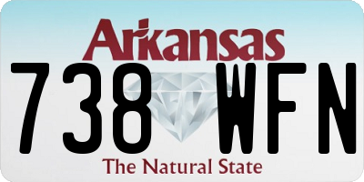 AR license plate 738WFN