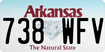 AR license plate 738WFV