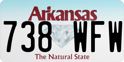 AR license plate 738WFW