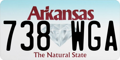 AR license plate 738WGA
