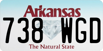 AR license plate 738WGD