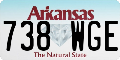 AR license plate 738WGE