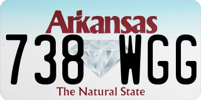 AR license plate 738WGG