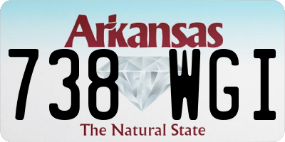 AR license plate 738WGI