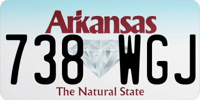 AR license plate 738WGJ