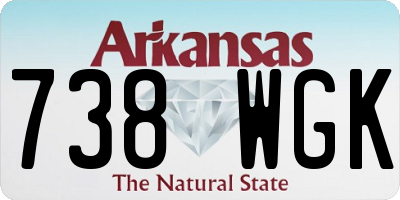AR license plate 738WGK