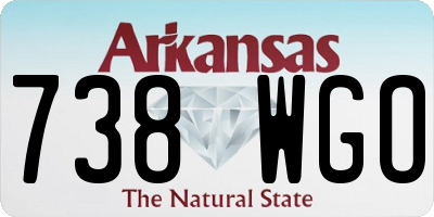 AR license plate 738WGO