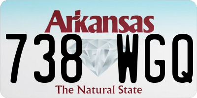 AR license plate 738WGQ